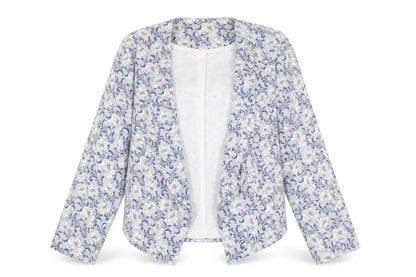 New Look Women’s Blue Floral Lightweight Blazer Size 10