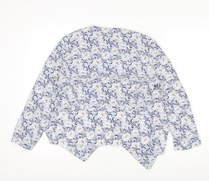 New Look Women’s Blue Floral Lightweight Blazer Size 10