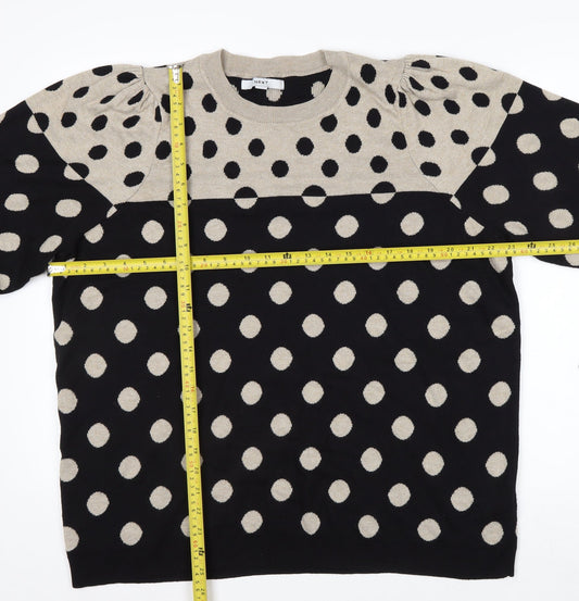 Next Women’s Black Polka Dot Crew Neck Pullover Jumper XL Tall