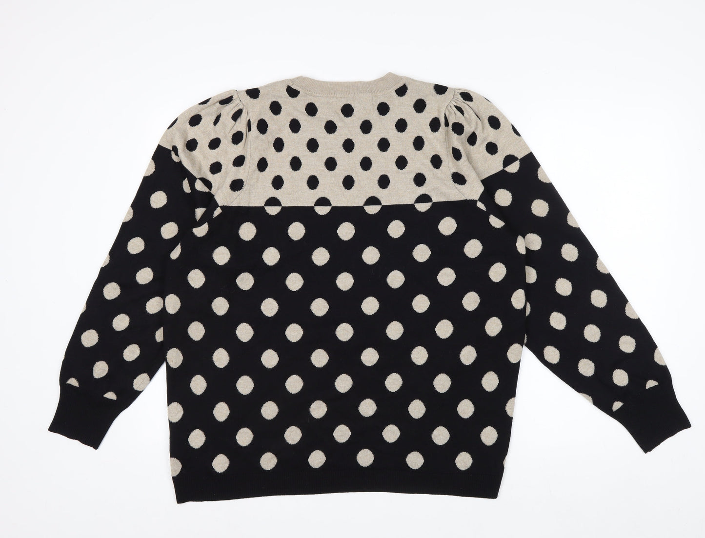 Next Women’s Black Polka Dot Crew Neck Pullover Jumper XL Tall