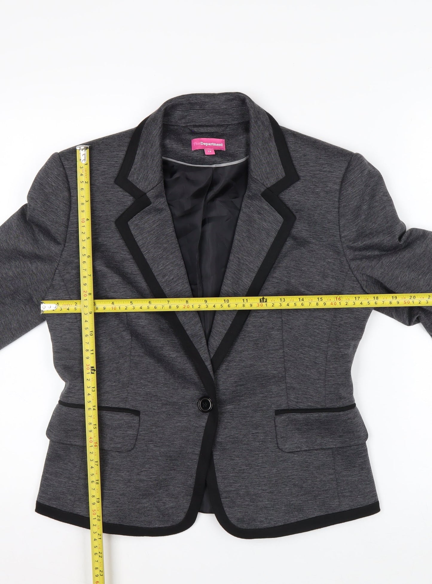 The Department Women's Grey Size 12 Single-Breasted Blazer