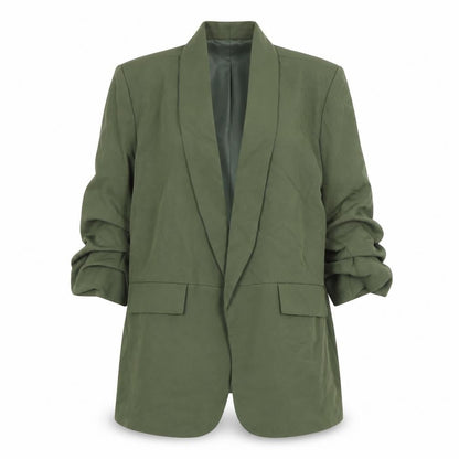 Pink Boutique Women’s Green Shawl Collar Blazer XL Woven Jacket