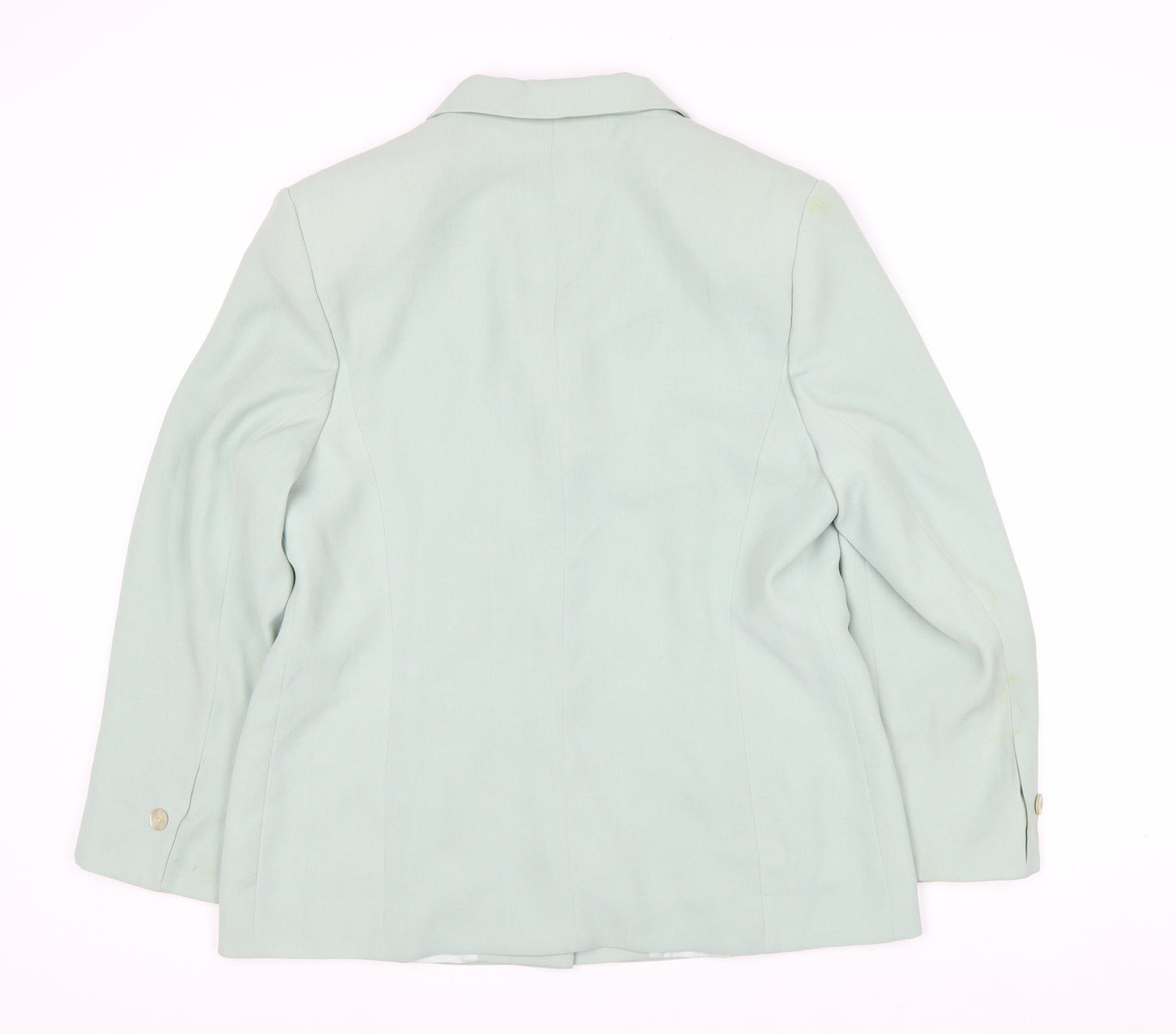 Marcona Women Mint Green Size 16 Classic Single-Breasted Blazer