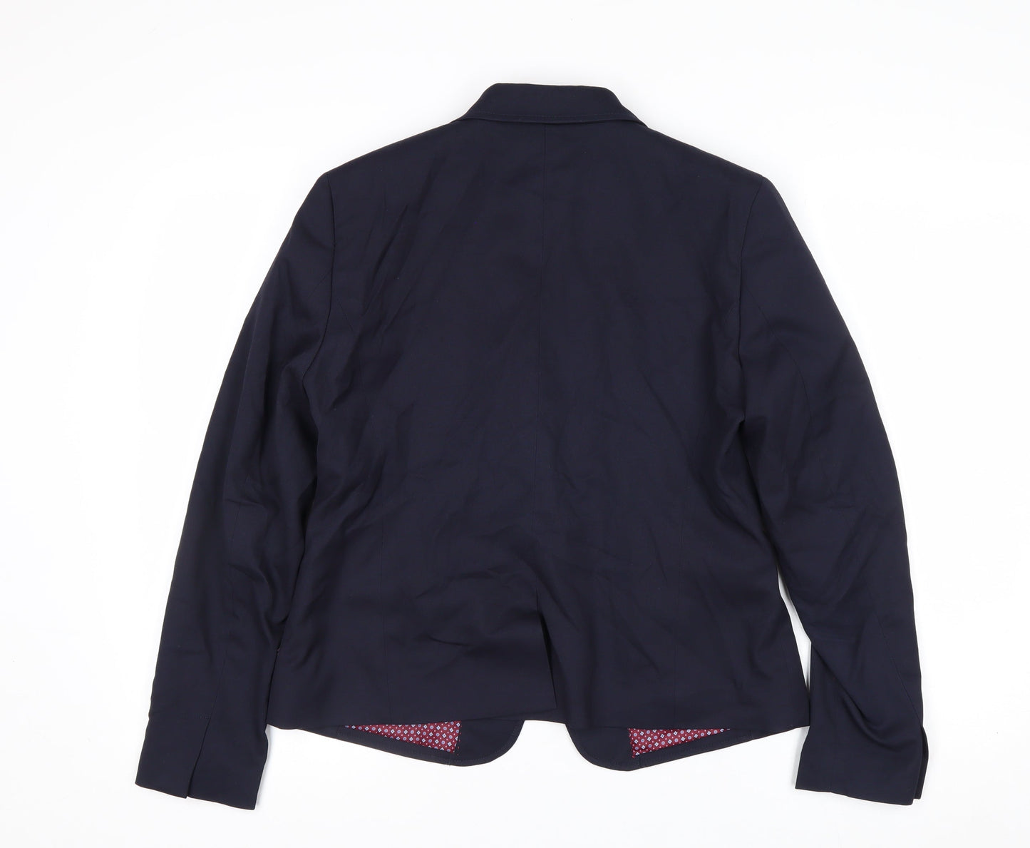 Brook Taverner Women's Navy Classic Single-Breasted Blazer Size 12R