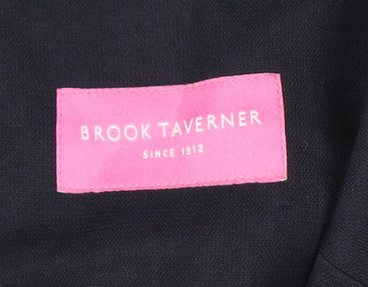 Brook Taverner Women's Navy Classic Single-Breasted Blazer Size 12R