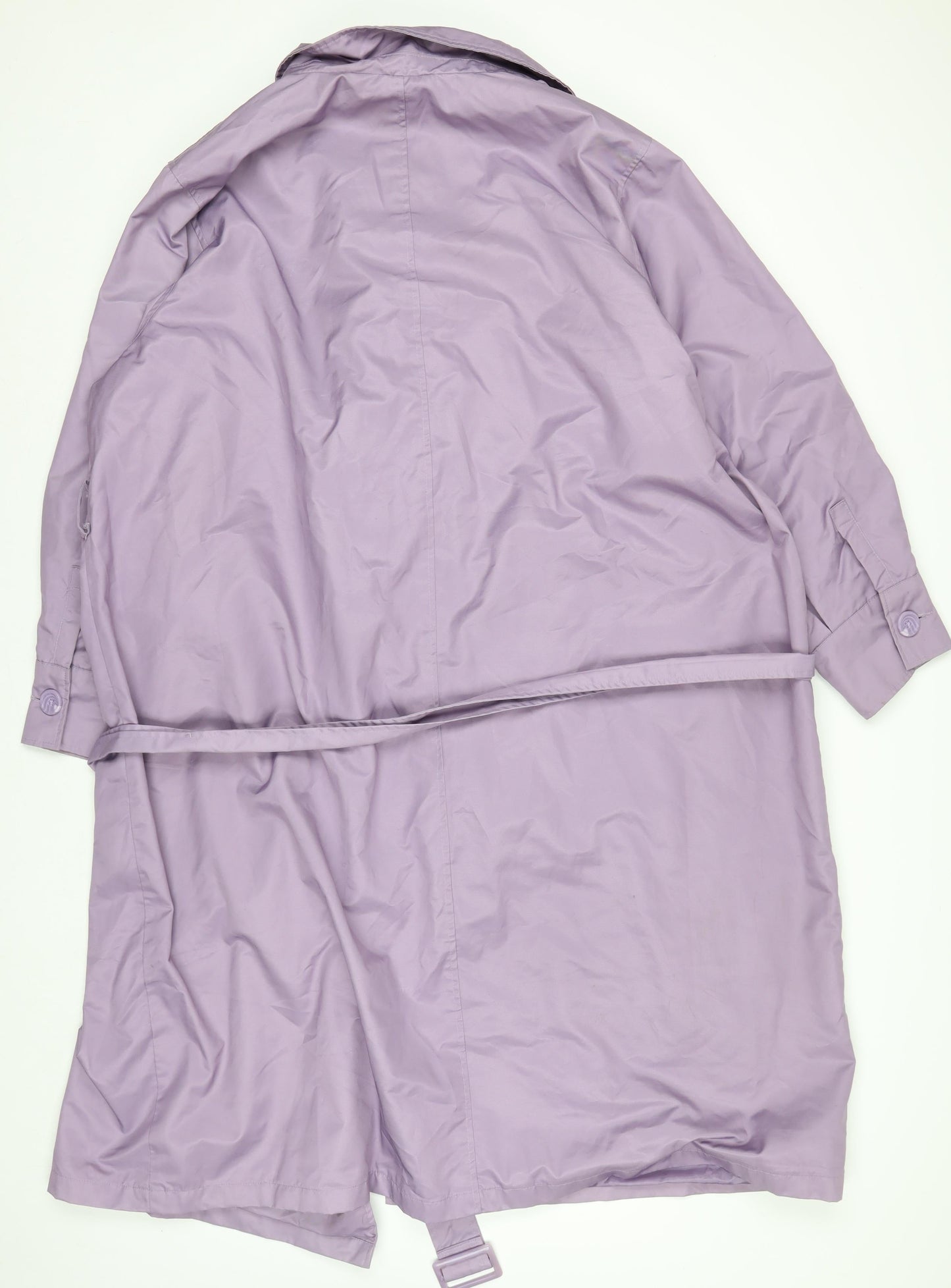 Threadbare Women's Plus Purple Trench Coat Belted Long Size 24
