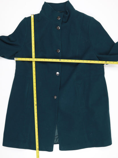 Bonmarché Women's Green Long Button Coat Size 24