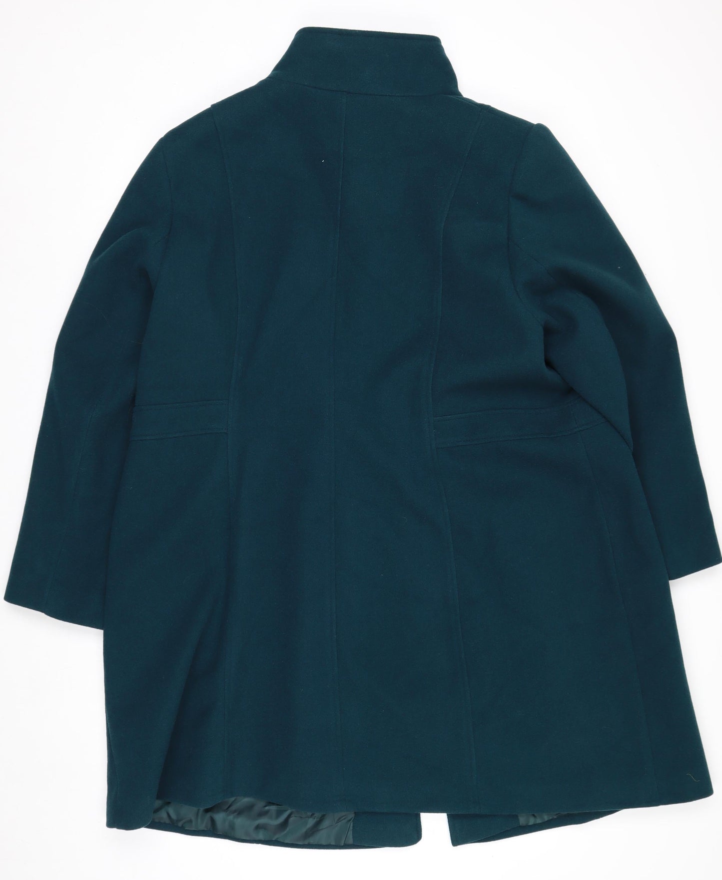 Bonmarché Women's Green Long Button Coat Size 24