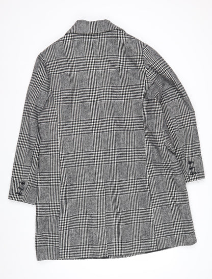 Primark Women’s Grey Checked Blazer Jacket Size 16 Regular Fit