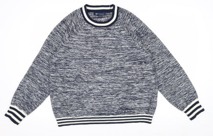Crew Clothing Company Women's Blue Cotton Crew Neck Jumper Size 12