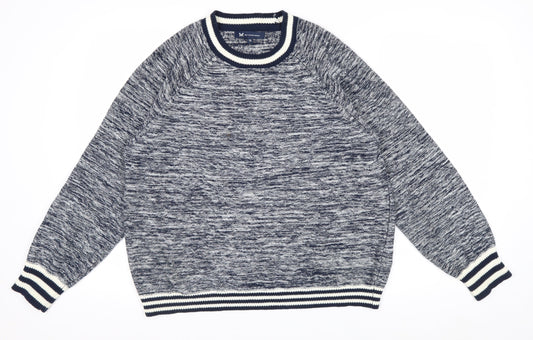 Crew Clothing Company Women's Blue Cotton Crew Neck Jumper Size 12