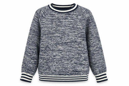 Front view of Crew Clothing Women's Blue Cotton Crew Neck Jumper, size 12