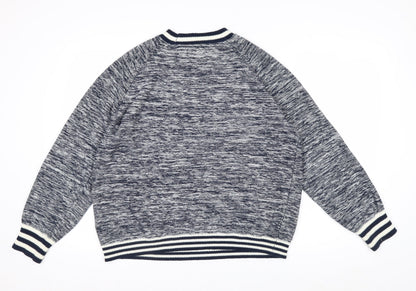 Crew Clothing Company Women's Blue Cotton Crew Neck Jumper Size 12