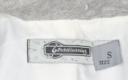 Stradivarius Women Grey Small Two-Button Blazer Jacket
