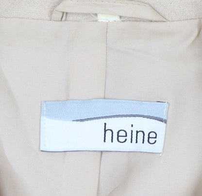 Heine Women Beige Wool Cashmere Single-Breasted Blazer Size 16