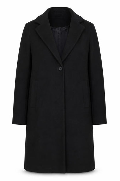 Marks and Spencer Women’s Black Long Overcoat Size 14 Regular Polyester