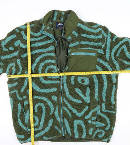 Mountain and Isles Men's Green Fleece Full Zip Jacket XL Outdoor Casual