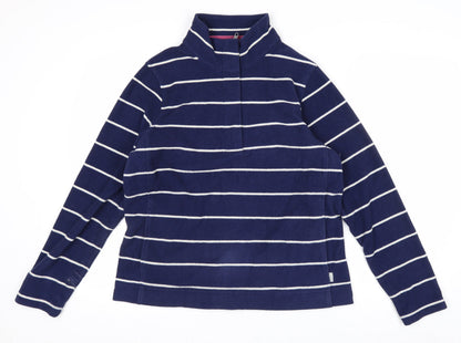 Rohan Womens Navy Striped Fleece Pullover Sweatshirt Size M