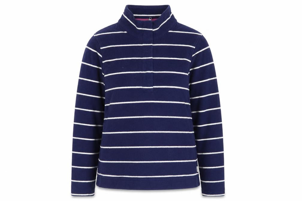 Rohan Womens Navy Striped Fleece Pullover Sweatshirt Size M