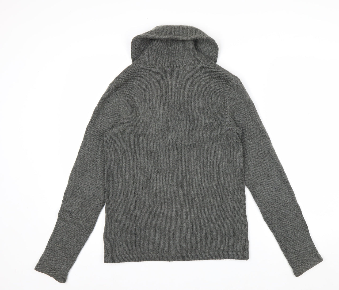 Ralph Lauren Women's Grey M Cardigan Cotton Cashmere Shawl Collar Knit