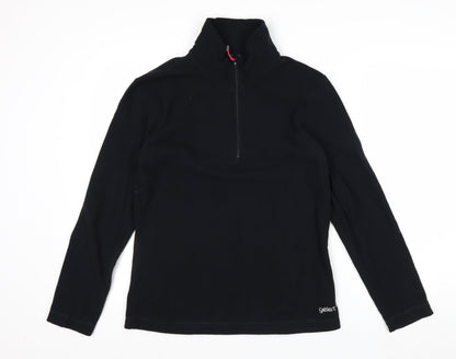 Gelert Womens Black Size 12 Fleece 1/2 Zip Pullover Sweatshirt