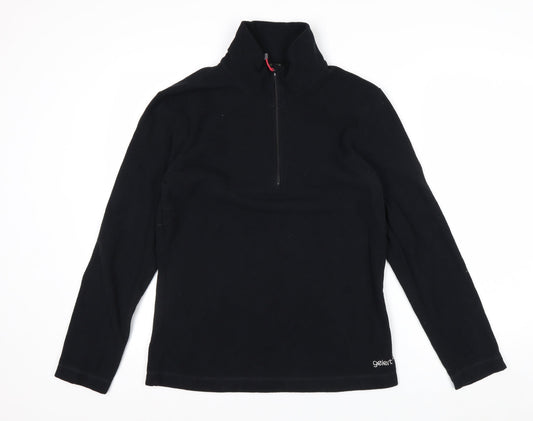 Gelert Womens Black Size 12 Fleece 1/2 Zip Pullover Sweatshirt