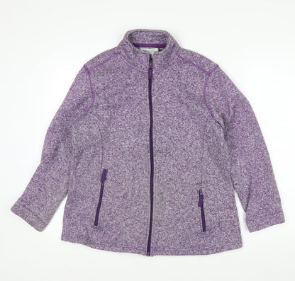 Mountain Warehouse Womens Purple Full Zip Fleece Jacket Size 16
