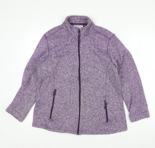 Mountain Warehouse Womens Purple Full Zip Fleece Jacket Size 16
