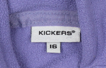 Kickers Womens Purple Fleece Pullover Sweatshirt Size 16