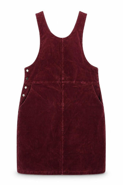 Roman Womens Red Corduroy Pinafore Dress Size 12 Sleeveless Workwear