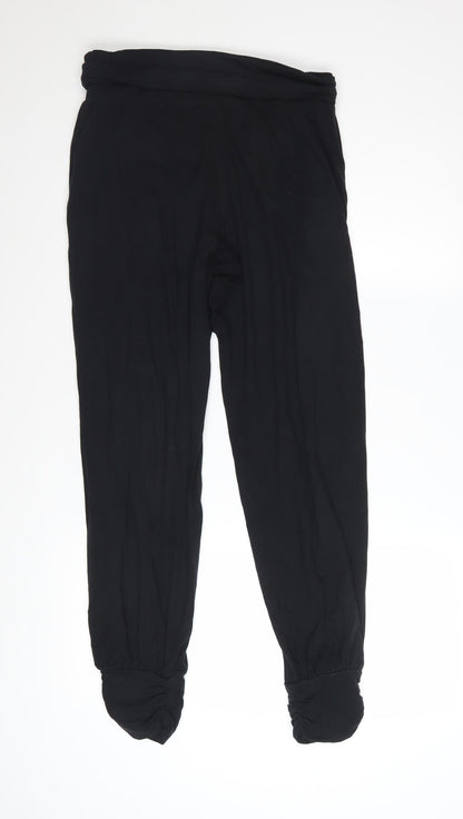 Hush Women’s Black Joggers Size 6 Cotton Blend Pull-On Trousers