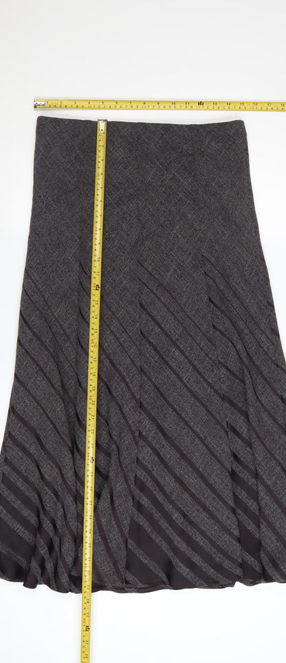 Marks and Spencer Women’s Grey Midi A-Line Skirt Size 12