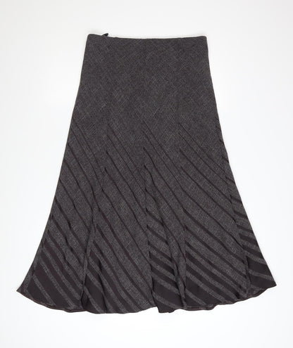 Marks and Spencer Women’s Grey Midi A-Line Skirt Size 12