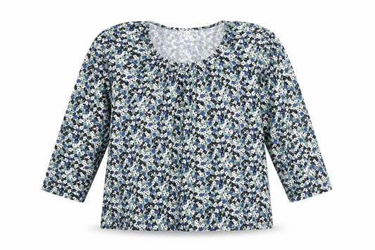 East Women’s Multicoloured Floral Jersey Tunic Blouse Size 18