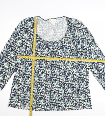 East Women’s Multicoloured Floral Jersey Tunic Blouse Size 18
