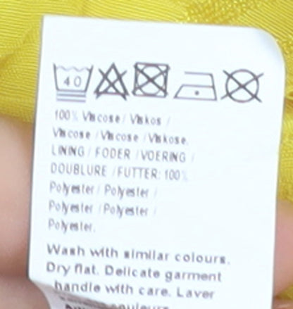 River Island Women's Yellow Sleeveless Woven Playsuit Size 10