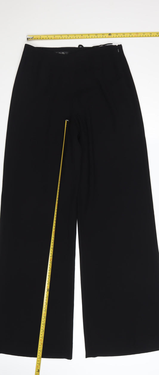 Stills Women's Black Wide-Leg Crepe Trousers Size 10