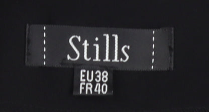 Stills Women's Black Wide-Leg Crepe Trousers Size 10