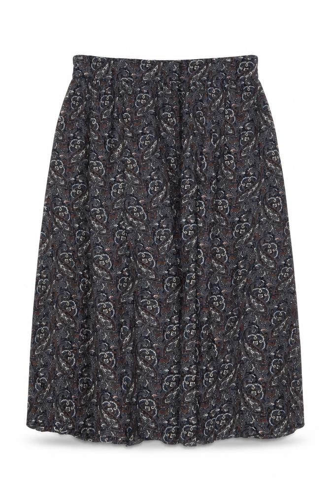 Fat Face Women's Blue Paisley Viscose A-Line Midi Skirt Size 14