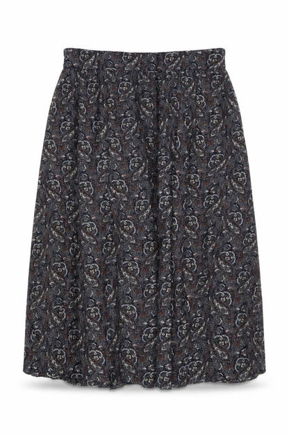 Fat Face Women's Blue Paisley Viscose A-Line Midi Skirt Size 14