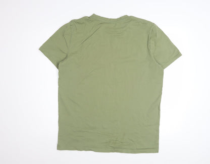 Firetrap Men's Green XL Graphic Logo Cotton T-Shirt