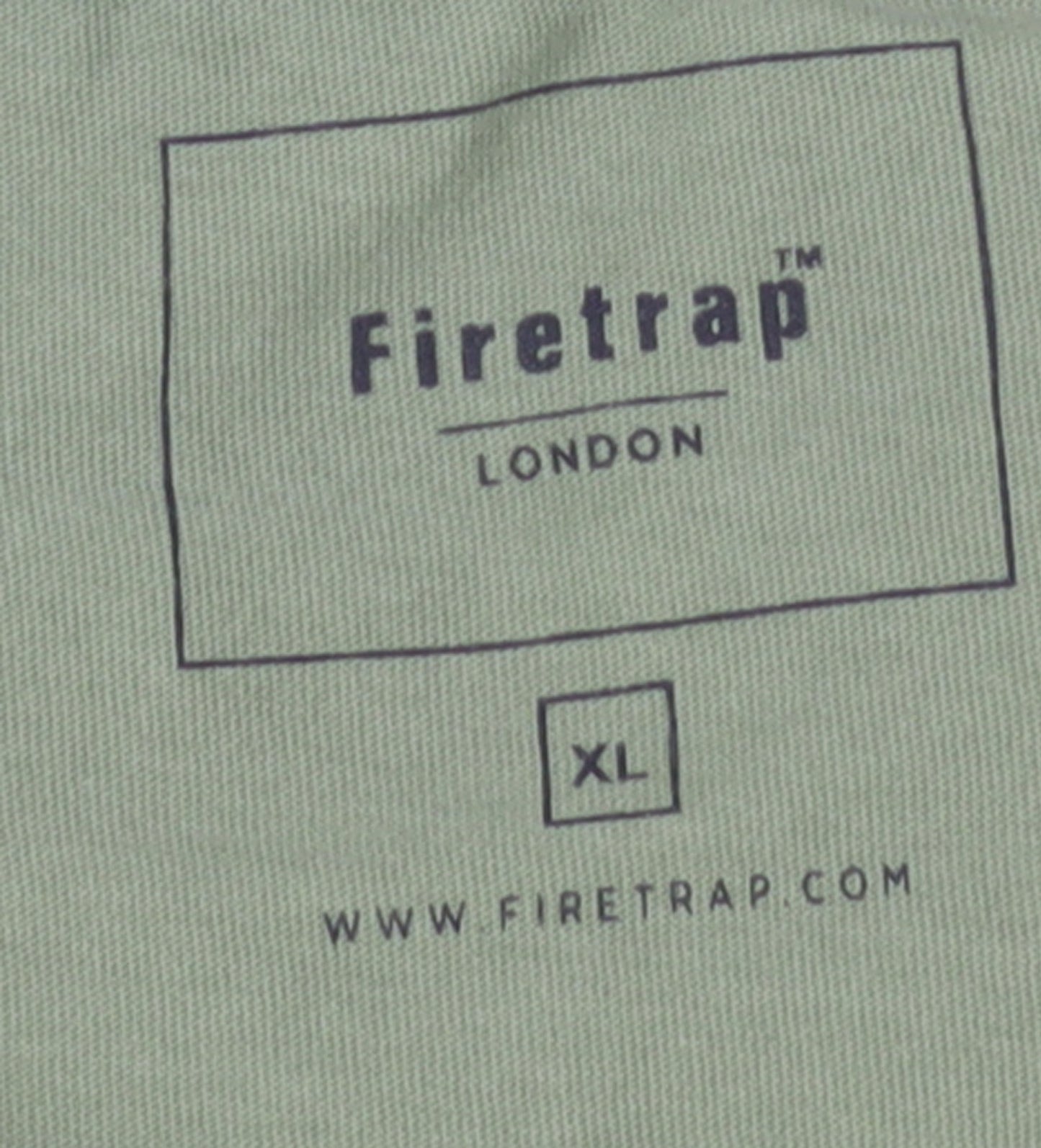 Firetrap Men's Green XL Graphic Logo Cotton T-Shirt