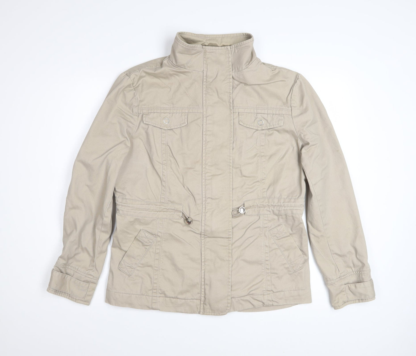 Cotton Traders Women's Beige Cotton Anorak Jacket Size 18