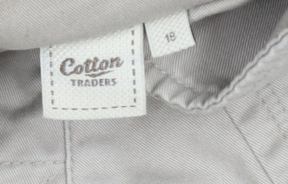 Cotton Traders Women's Beige Cotton Anorak Jacket Size 18