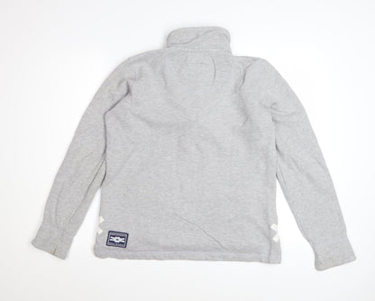 Crew Clothing Women's Grey 1/4 Zip Cotton Sweatshirt Size 12