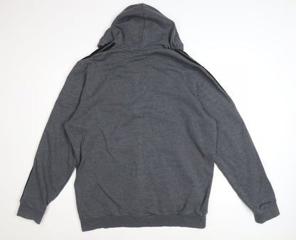 Adidas Men’s Grey Full Zip Hoodie XL Sportswear