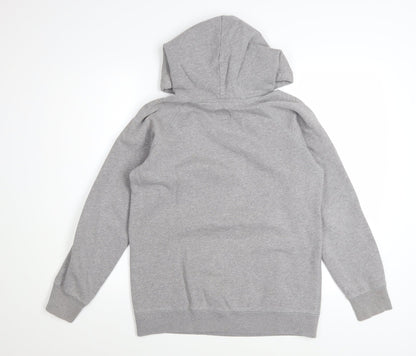 Jack Wills Womens Grey Pullover Hoodie UK 10 Cotton Blend Casual