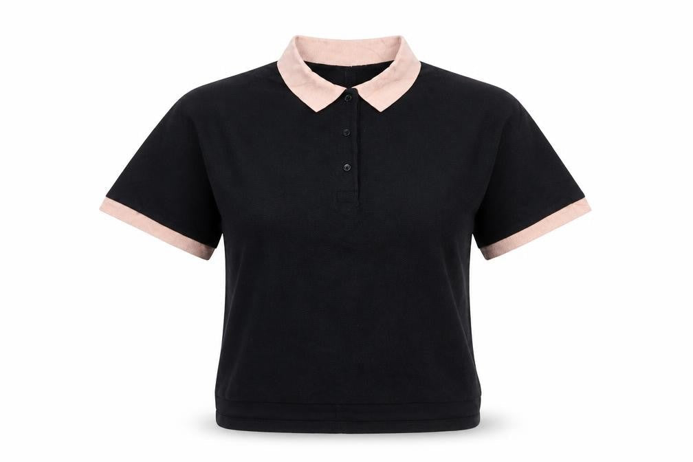 rag & bone Women's Black Short Sleeve Polo Shirt Size S