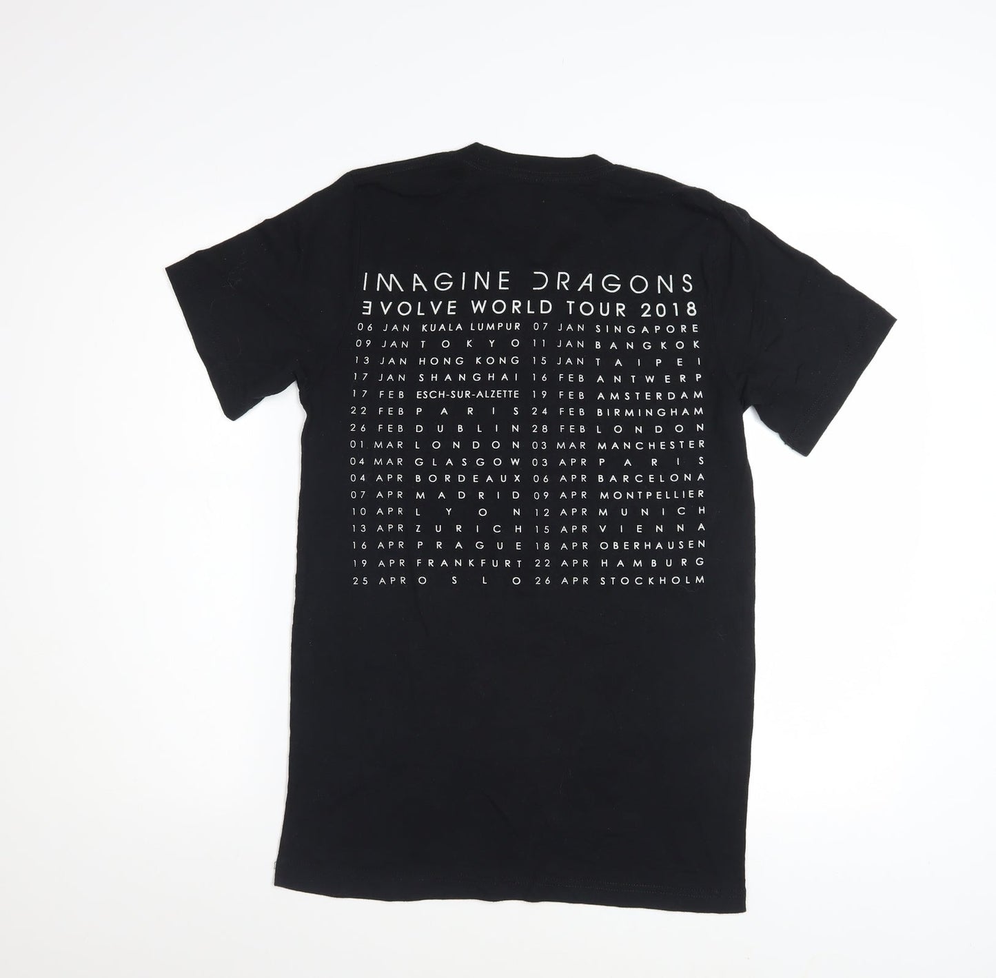 Imagine Dragons Men’s Black Small Evolve Tour 2018 Band T-Shirt
