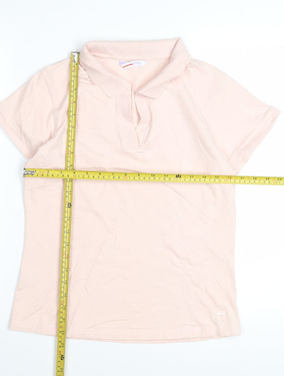 Papaya Women's Pink Size 14 Short Sleeve Cotton Polo Shirt